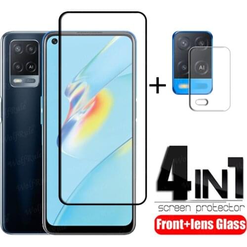 Full Cover Glass For OPPO A54 Glass For OPPO A54 Tempered Glass Phone Film Protective Screen Protector For OPPO A54 Lens Glass