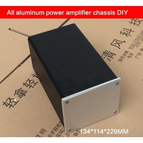 KYYSLB 134*114*229MM All Aluminum Power Amplifier Chassis DIY Power Supply Case BZ1311 Tube Amplifier Shell Audio Box One Body