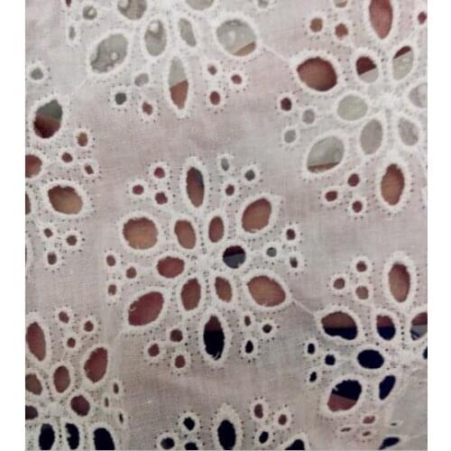 Cotton full-width embroidery home textile fabric cloth clothing accessories width 135 cm