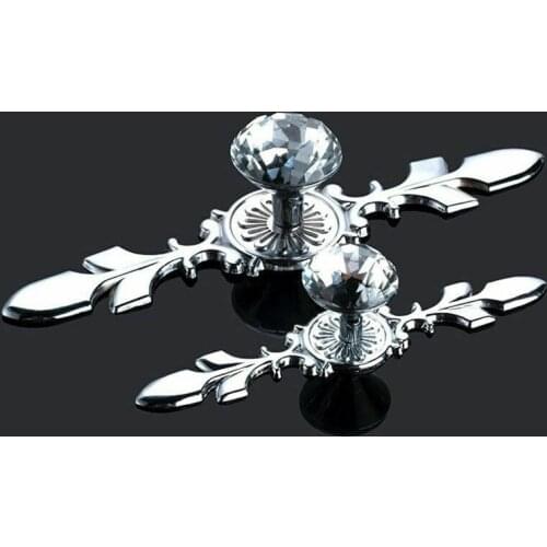 Crystal Glass Diamond Door Knobs Drawer Wardrobe Pull Handle Cabinet Knob Pulls