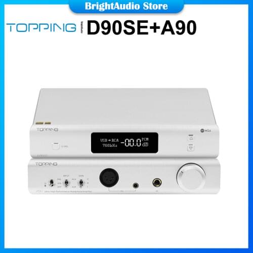 TOPPING D90SE + A90 Set MQA Decoder Headphone Amplifier DAC AMP Combination Packages