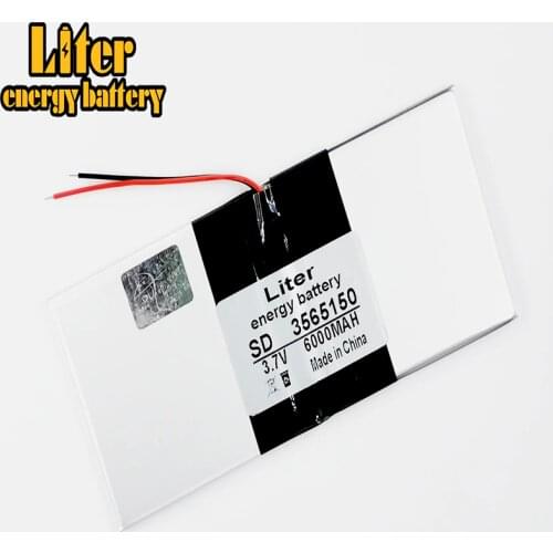 Tablet PC battery capacity 3565150 3.7V 3465150 6000mA Universal Li-ion battery for tablet pc 7 inch 8 inch 9inch 10inch 11 inch