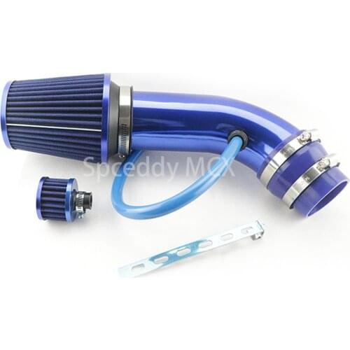 Spceddy Universal Carbon Fiber Air Intake Kit Air Filter Box Mushroom Head Hose Racing Sports Air Intake Filter MCX20S050349