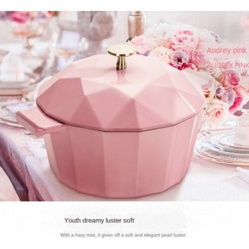 High-profile German household thickened enamel handmade cast iron stew pot non-toxic and chemical coating non-stick pot thermal