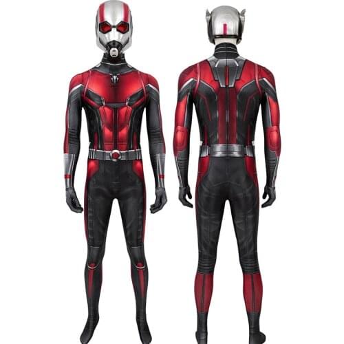 Adult Superhero Ant Boy and the Wasp Trailer 2 Scott Lang Jumpsuit Cosplay Costume Halloween Masquerade Cool Bodysuit