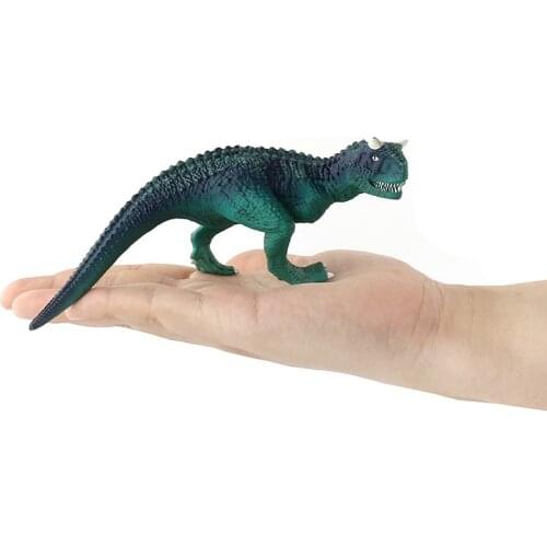14.5CM 1PC Green Carnotaurus Dinosaurs Animal Models Cheap Toys Gifts for Birthday Christmas