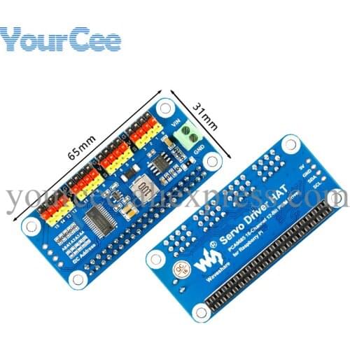 16-CH 12-Bit PWM Servo Motor Driver Module Shield Expansion Board HAT for Raspberry Pi RPI Zero W WH 3B Plus 4B