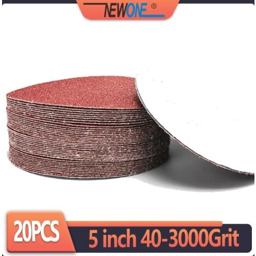 20pcs 125mm Sander Disc Sanding Polishing Paper Sandpaper Disc #40 - #3000 Abrasive Tools for Sander without hole