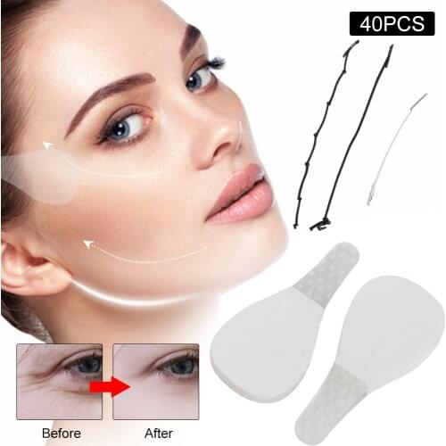 40 Pcs/Set Invisible Thin Face Stickers Facial Line Wrinkle Flabby Sagging Skin V-Shape Face Neck Lift Fast Chin Adhesive Tape