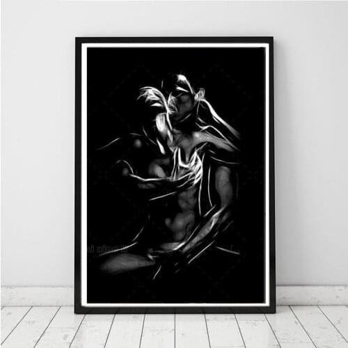Diamond Mosaic Abstract black and white art, sexy man, woman Diamond Painting Cross Stitch Embroidery Needlework Wall Art A557