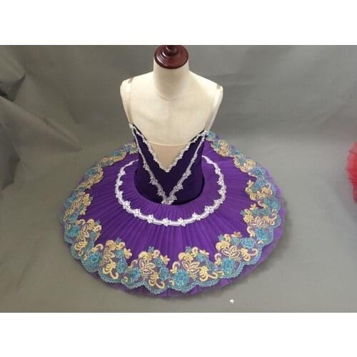 Swan Lake Ballet Costume Adult Child Professional Tutu Competition Dress Pancake Ballerine Dress For Girls Skating Costumes