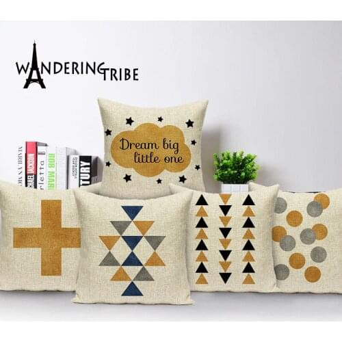Pillow case geometric cushions home decor sofa linen Custom pillow cover print moose cushion outdoor cushions Dropshipping