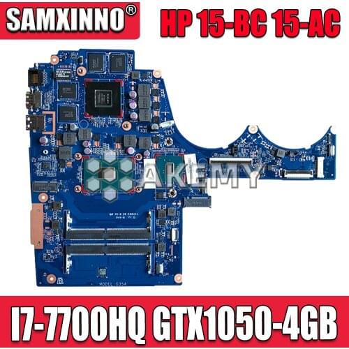 DAG35DMBAD0 Laptop motherboard For HP Pavilion 15-BC original mainboard I7-7700HQ GTX1050-4GB 914772-601