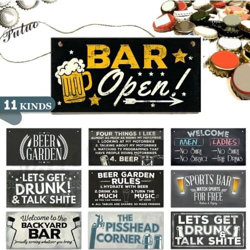 Decor Beer Metal Sign Plaque Metal Vintage Pub Funny Tin Sign Wall Decor for Pub Club Man Cave Bar Decoration Tin Plates