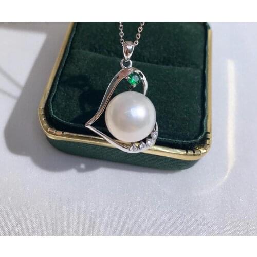 DIY Heart Jewelry 925 Sterling Silver Pendant Base Settings Mountings Findings Parts for Pearl Crystal Jade Agate 5pcs/lot