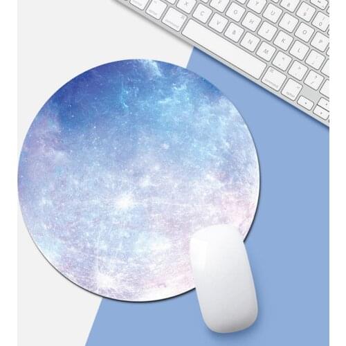 Home Office Mouse Pad Planetary Print Anti-Slip Rubber Round Gaming Mouse Pad Mice Mat alfombrilla raton коврики для мыши