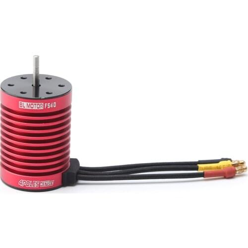 F540 Brushless Motor 4370KV RC Crawler Motor 4 Poles Compatible with 1/10 RC Car Redcat Electric Volcano EPX PRO Blackout XTE