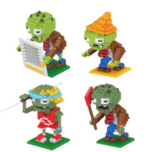 Plant vs zombie cartoon Figures Building Blocks Action Figures Role Play Battles Learning Toys For Children Collection Toys