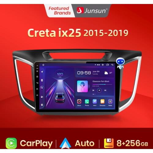 Junsun V1 Android 10 2GB+32GB DSP Car Radio multimedia Navigation For hyundai Creta ix25 2015 2016 2017 2018 2019 2din no dvd