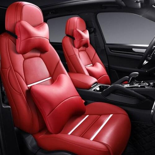 Custom leather car seat cover for Jaguar XE XJ XF XJL XEL XFL ISUZU D-MAX MU-X auto accessories car styling seat cushion