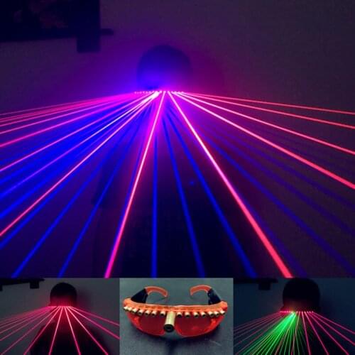 Laser DJ flash eyeglasses KTV glasses for stage party nightclub show 40 beam red blue disco light wedding performance lighting