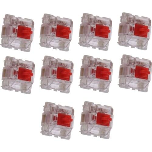 10Pcs Gateron SMD Red Switches Mechanical Keyboard 3pin Gateron MX fit GH60