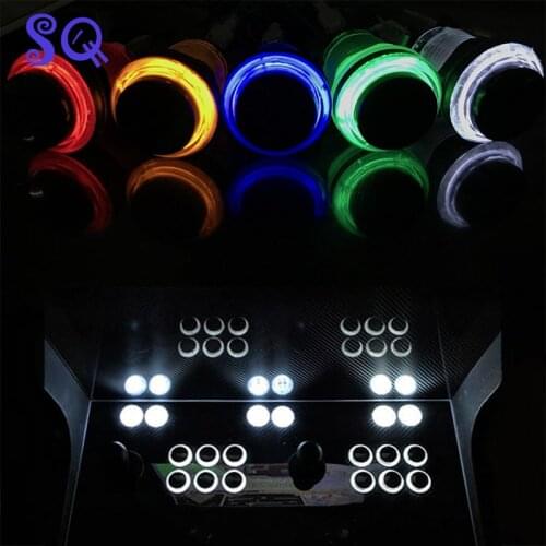 33mm transparent Plated illuminated Push Button ArcadeLed Micro Switch 5V/12V Power with microswitch