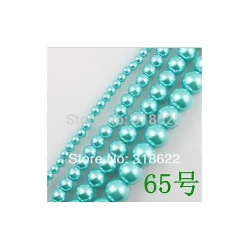 Wholesale! 4mm/6mm/8mm/10mm/12mm/14mm/16mm Color 65 Glass Beads Pearl Round Loose Spacer Bead Free shipping