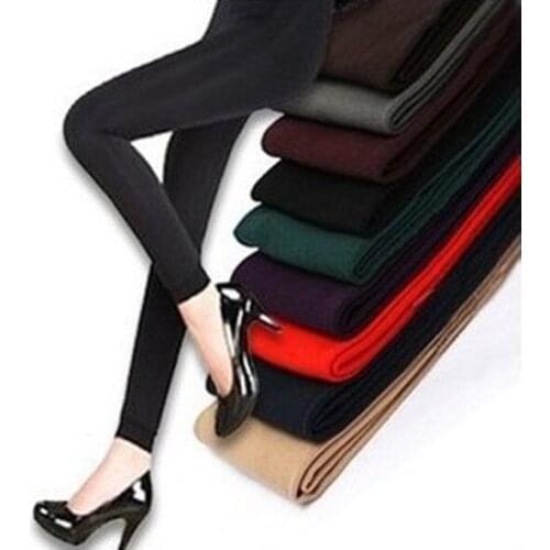 Autumn and winter thickening plus velvet pull the foot nine points ladies plus file pantyhose warm bottoming socks 6 colors