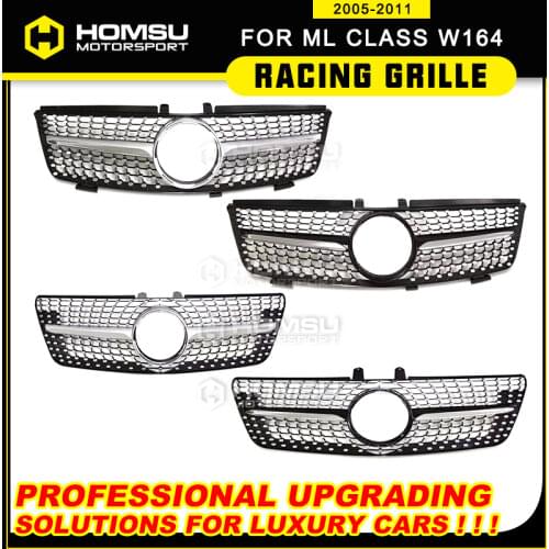 Front grill Suitable for mercedez ML Class W164 x164 GT Style grille GT R grill 2009-2011 ML320 ML300 ML400 ML500 without emblem