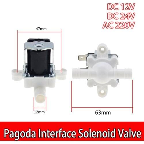 10MM Plastic Solenoid Valve 12V 24V 220V Magnetic Washing Machine Dispenser Drinking Water Pneumatic Pressure Controller Switch