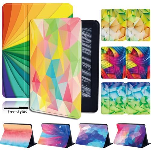 Shockproof Anti-fall Stand Cover Case For Amazon Kindle 8th/10th Paperwhite 1/2/3/4 Slim Leather Tablet Case +Free Pen