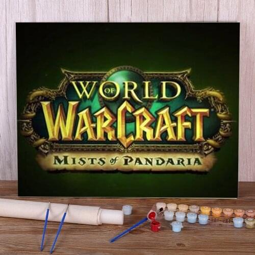 World Of Warcraft Coloring By Numbers Painting Package Acrylic Paints 40*50 Picture By Numbers Photo Home Wholesale