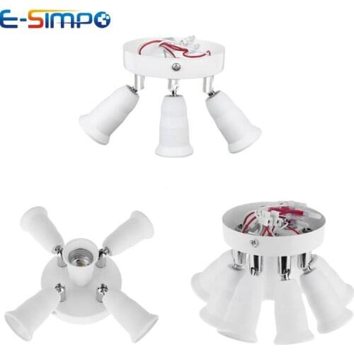 3/5/9 Heads Adjustable Standard Screw E26 E27 360 Splitter Lamp Base LED Light Bulb Holder Adapter Converter Socket Holder