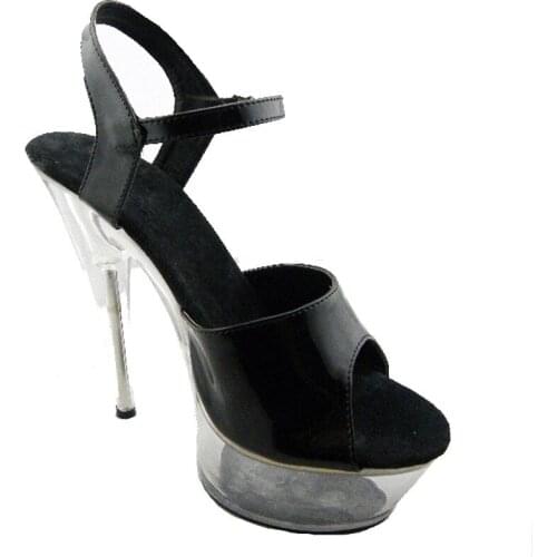 The same style 15cm high heel sandals, model T catwalk shoes, thick waterproof platform Dance Shoes
