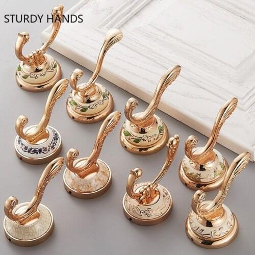High quality zinc alloy metal hook wall storage rack bathroom hook accessories clothes hat towel coat key storage
