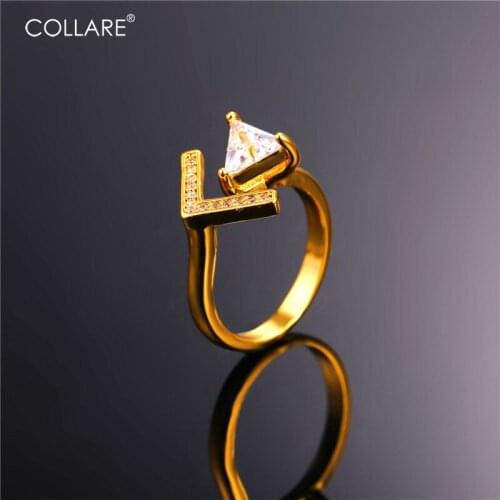 Collare Easy Design Crystal Ring For Women Gold/Silver Color Statement Ring With Gift Box Bridal Wedding CZ Engagement Ring R263