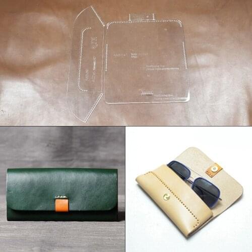 1 Set Leather Small Handbag Kraft Paper Template DIY Making Transparent Acrylic Template Semi-Finished Sewing Stencil