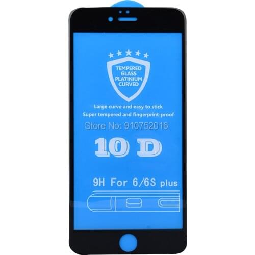 20pcs 10D Tempered Glass For iPhone 12 Mini 11 Pro Max XS XR X 8 7 6 Plus SE Full Cover Protective Curved Screen Protector Film