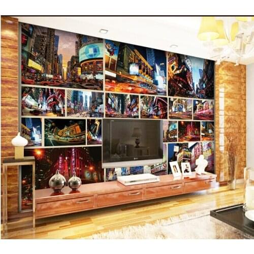 The custom 3D murals,New York Street Beauty puzzle papel de parede,living room sofa TV wall bedroom wall paper
