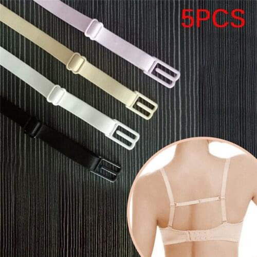 5pcs Underwear Non-slip Buckle Extender For Bra Strap High Elastic Bra Strap With Non-slip Fasteners For Bra Accessories