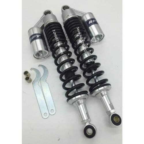 8mm spring 400mm Nitrogen REAR SHOCK ABSORBERS FOR YAMAHA YFZ350 BANSHEE FRONT Dirt Bike Gokart Quad ATV Scooter silver&Black