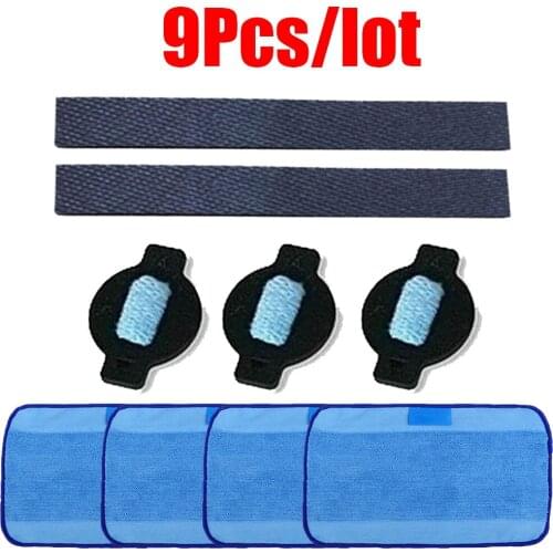 9 Stks/partij Robot Wiel Band Mop Doek Water Cap Vervangend Voor Irobot Braava 390T 390 380T 381 380 320 Mint 4200 4205 5200 52