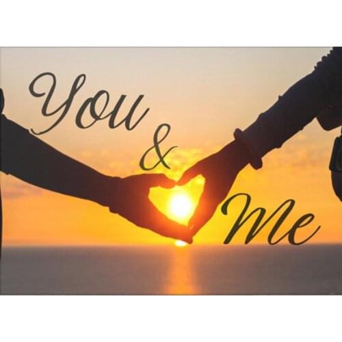 5D Diy Diamond Painting Heart text sunset Diamond Mosaic Full Square/round Diamond Embroidery Sale Crystal home decoration TY838