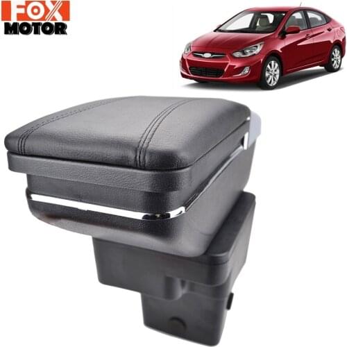 Car Armrest For Hyundai Accent RB Solaris 2011-2016 Centre Console Storage Box Arm Rest Rotatable 2012 2013 2014 2015