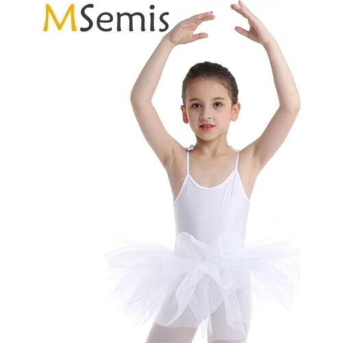 Girls ballet Tutu dress Dance Leotard Kid ballerina Adjustable Spaghetti Shoulder Straps Gymnastics Leotard Ballet Dance costume