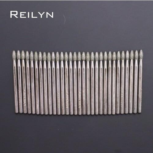 Free shipping 30pcs Grit size #150 diamond abrasive bits grinding needle manicure knife naild beautifying dremel/rotary tools