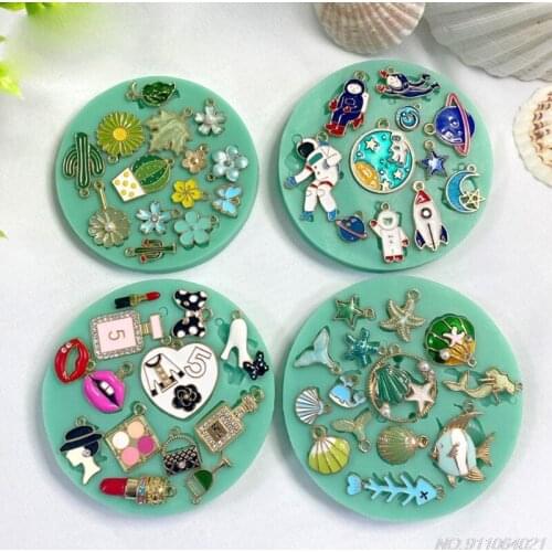 Free Shipping Earrings Epoxy Resin Mold Necklace Pendant Silicone Mould DIY Crafts Jewelry Casting Tools ju8 21 Wholesales