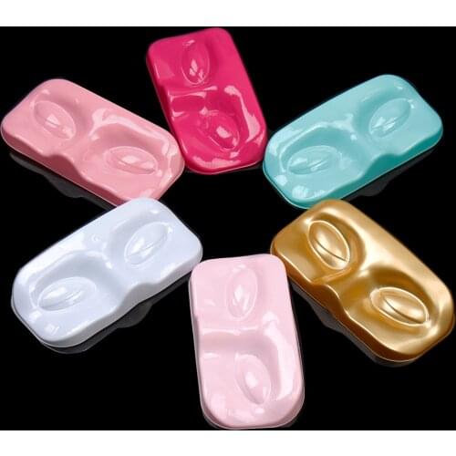 10pcs Face Shape Packaging Box Eyelash Trays Lashes Storage False Eyelashes Case for Women Girls