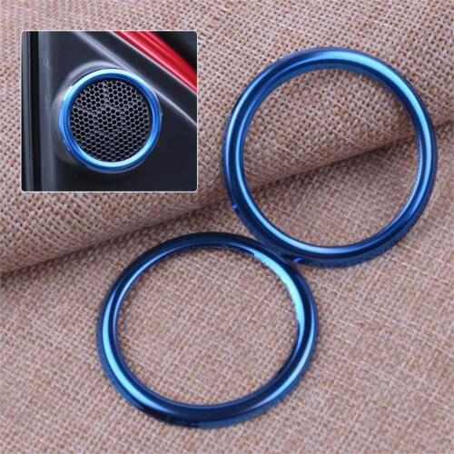 CITALL 2pcs Car Front Door Sound Stereo Speaker Cover Trim Ring Stainless Steel Fit For Toyota Corolla 2016 2017 2018